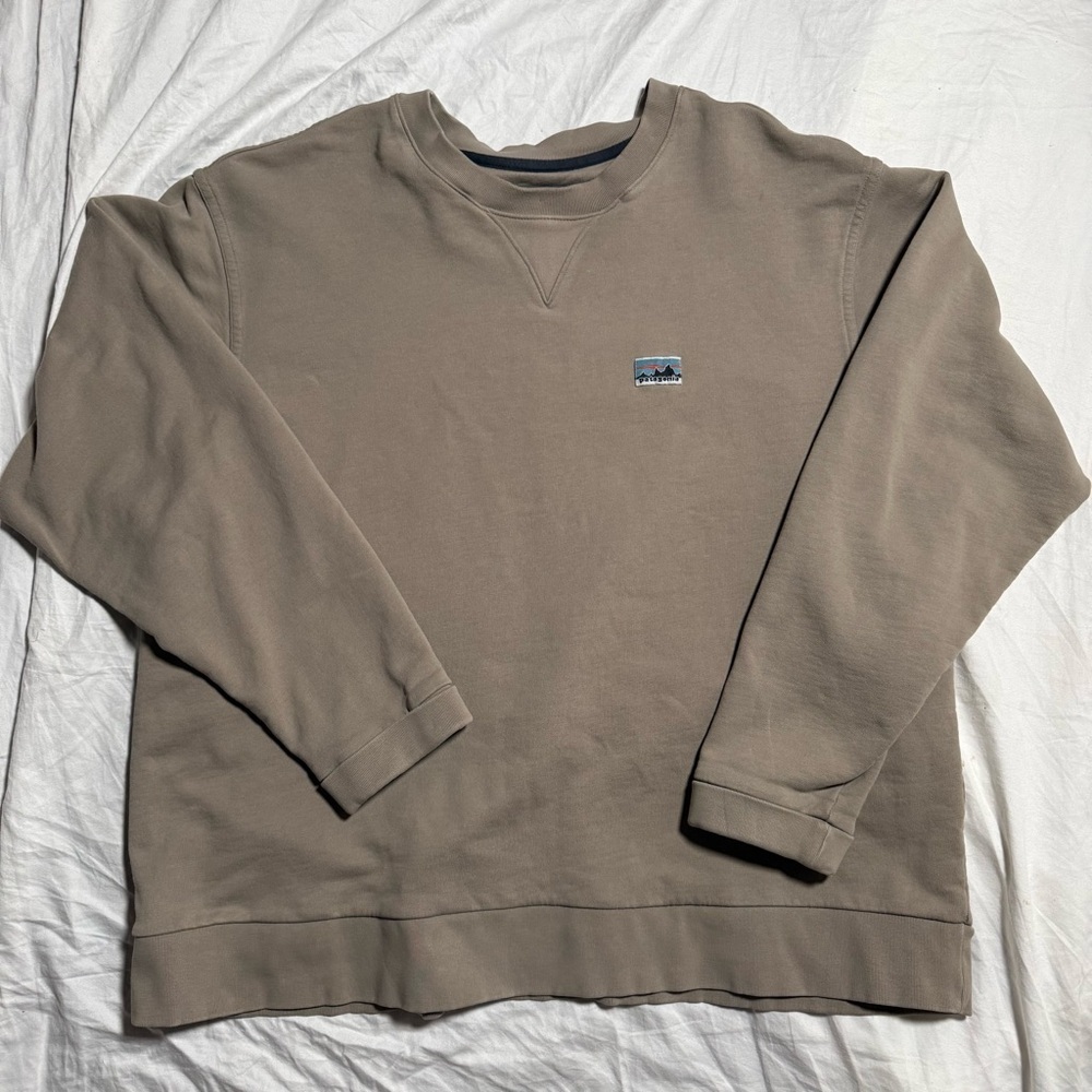 Patagonia Sweatshirt Mens XL Brown Organic Cotton Worn Wear Fleece Outdoor Crew